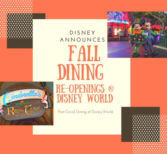 MORE Disney Dining opening at Magic Kingdom AND Hollywood Studios this Fall!